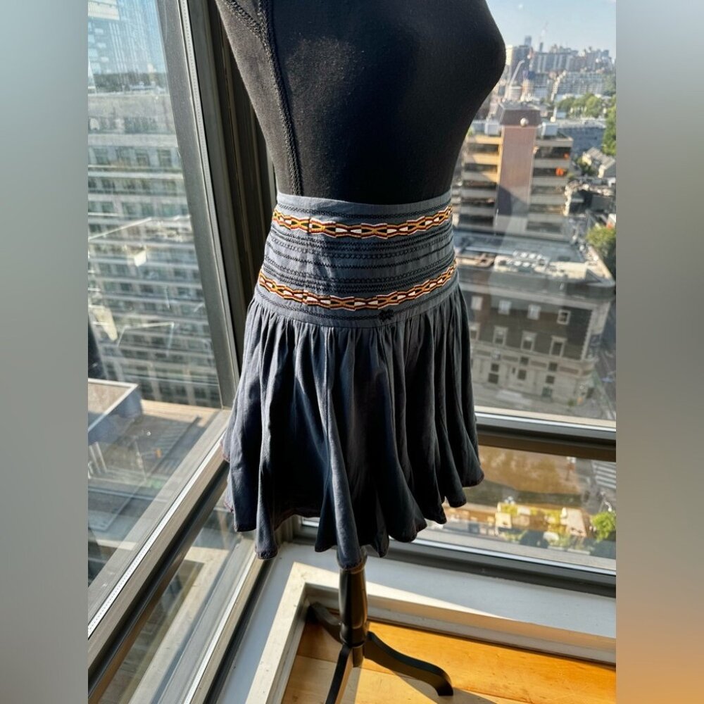 🆕 ISABEL MARANT ETOILE 🧿 NWOT Breeda Cotton Embroidered Mini Skirt -SZ 38 - Picture 3 of 16